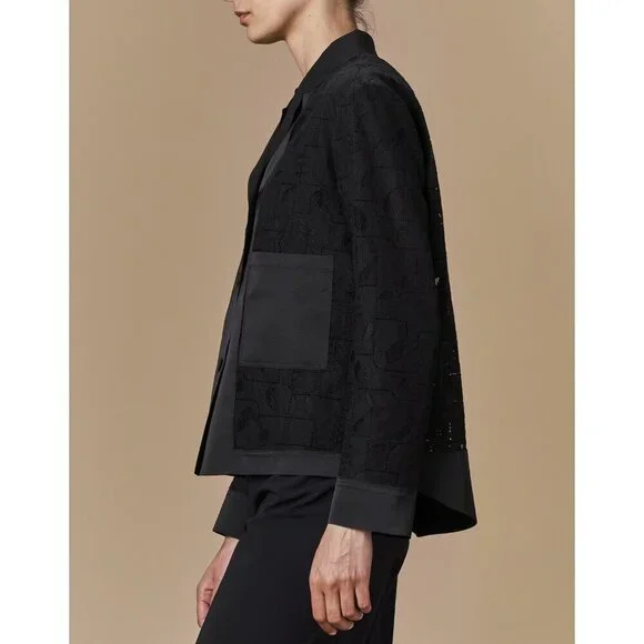 High Everyday Couture Black Lace Detail Jacket 12 NWT - Picture 3 of 4